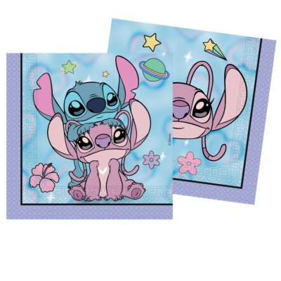 Matarservíettur, Stitch/Angel, 20 stk