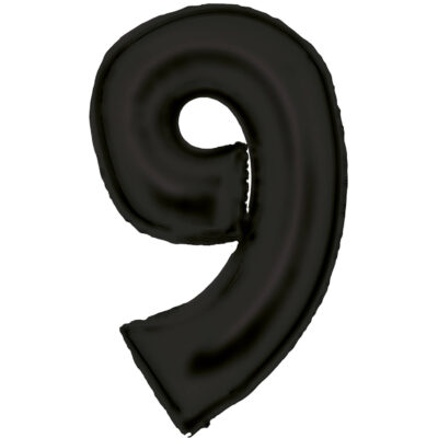Álblaðra með helíumi, 86cm, Svört, 9