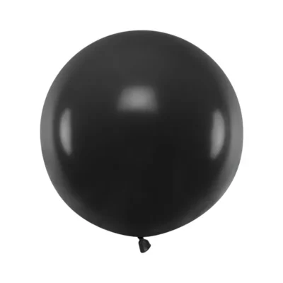 Latexblaðra, Svört, 60cm