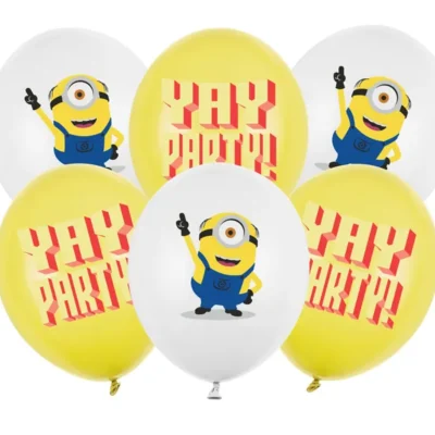 Latexblöðrur, Minions, 6 stk