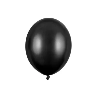 MINI, Latexblöðrur, 13cm, 100 stk, Svartar, Metallic