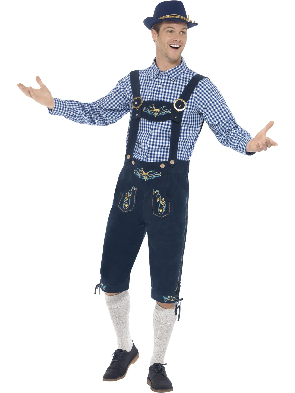 Lederhosen og Skyrta, Blátt, L